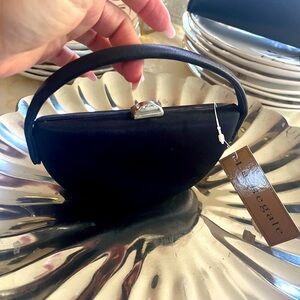 Black Satin evening mini bag